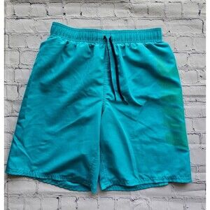Nike Swim Trunks Blue Mesh Liner Drawstring Waist Size S Quick Dry Pre-Owned